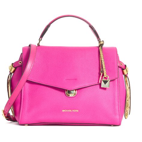 michael kors bristol satchel soft pink|Michael Kors pink studded purse.